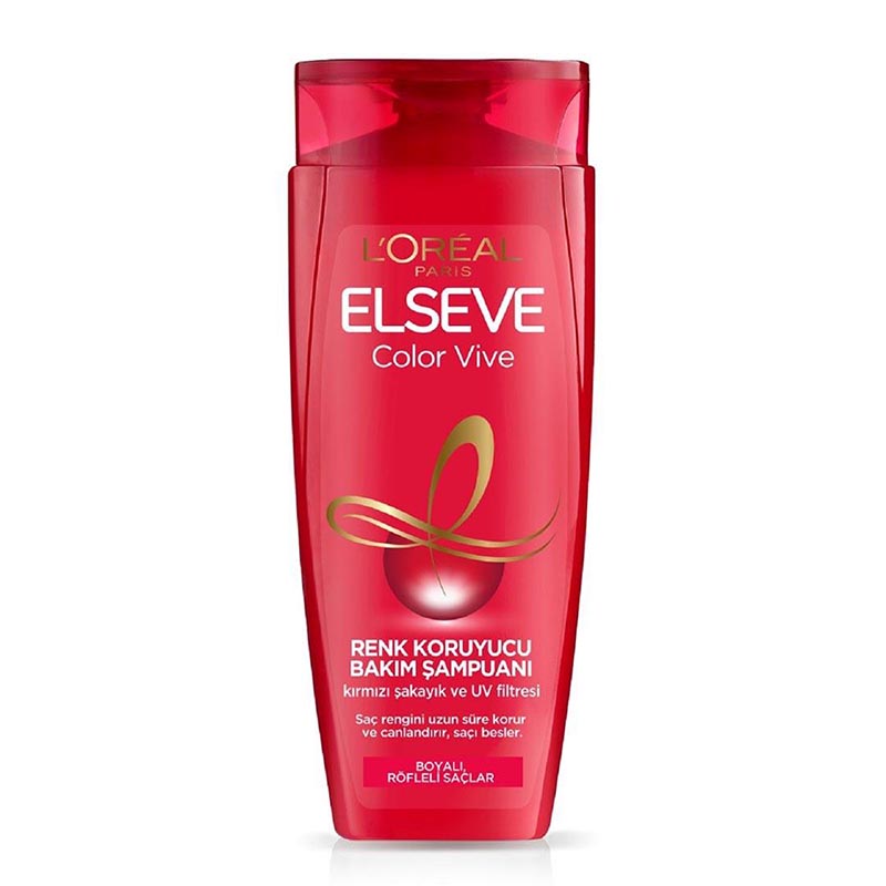 شامپو لورآل قرمز برای موهای رنگ شده اصل Loreal Elseve Color Vive