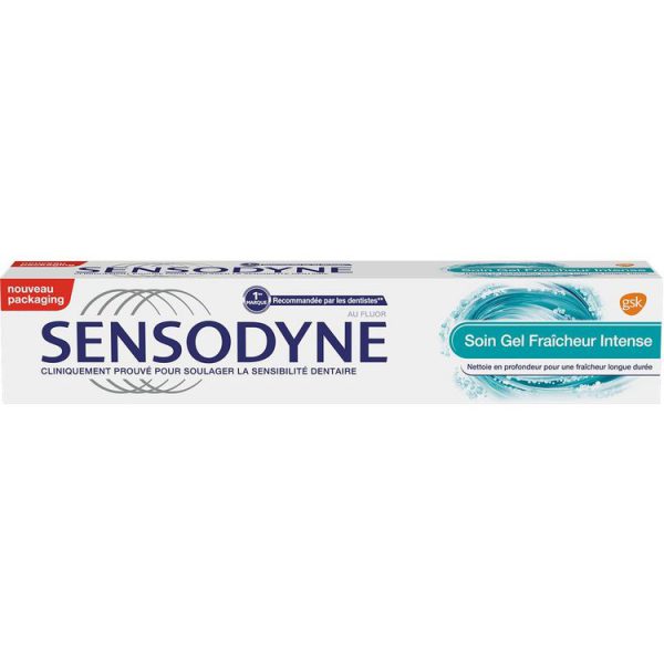 خمیر دندان سنسوداین مدل Soin Gel Fraicheur Intense حجم ۷۵ میل