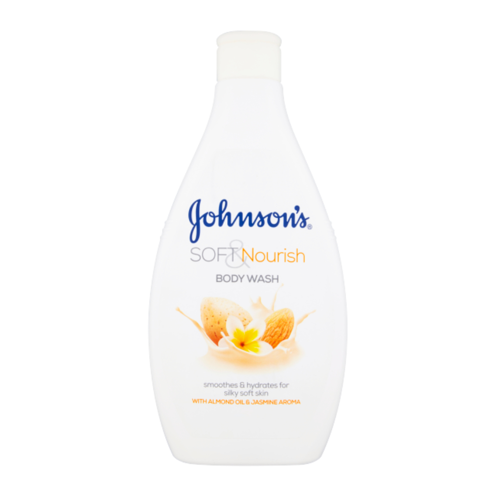 شامپو بدن Johnsons مدل Soft And Nourish حاوی عصاره بادام حجم 400 میل